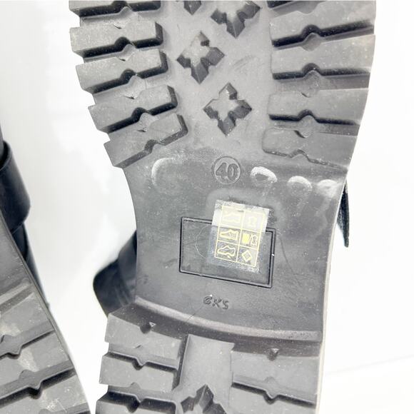 DNA Footwear Leather Open Side Buckle Boots 10 Black - Picture 9 of 11